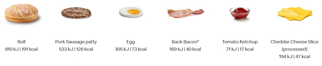 Breakfast Roll with Ketchup Ingredients