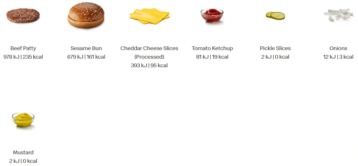 Quarter Pounder with Cheese Mcdonalds Ingredients