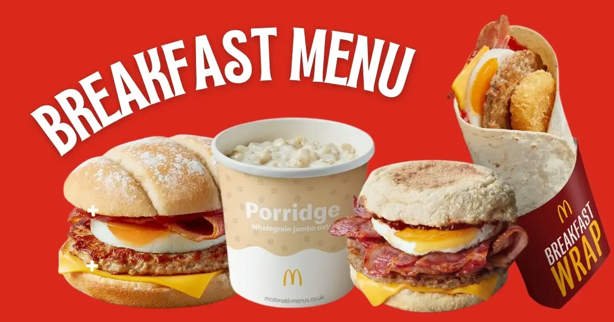 McDonalds Breakfast Menu