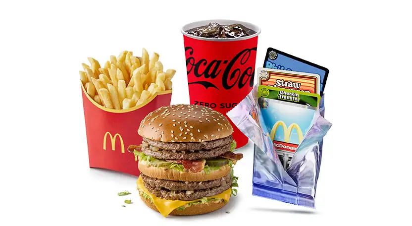 CARDS Double Big Mac with Bacon Meal Medium